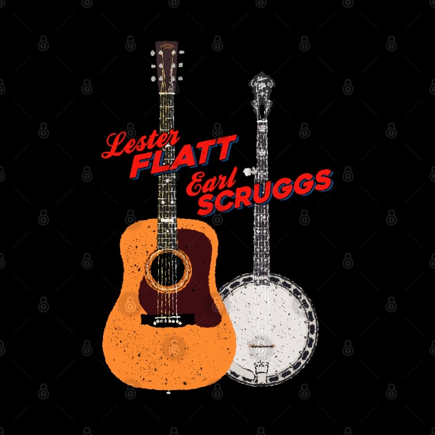 Flatt and Scruggs Guitar and Banjo by Daniel Cash Guitar