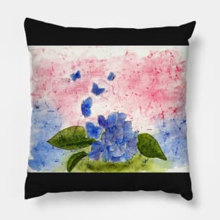 Butterfly Or Hydrangea Flower, You Decide Pillow