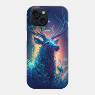 Stag Deer Animal Portrait Painting Wildlife Outdoors Adventure Phone Case