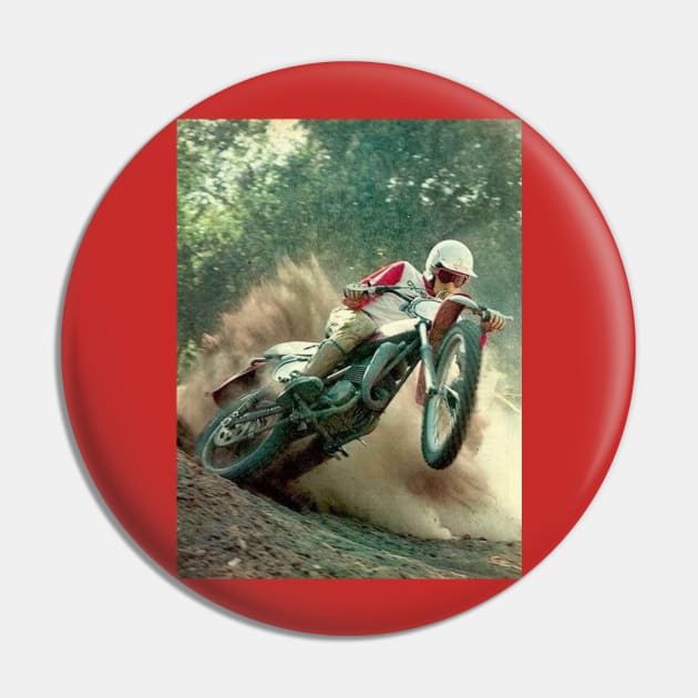 Vintage Motorcross Pin by TommySniderArt