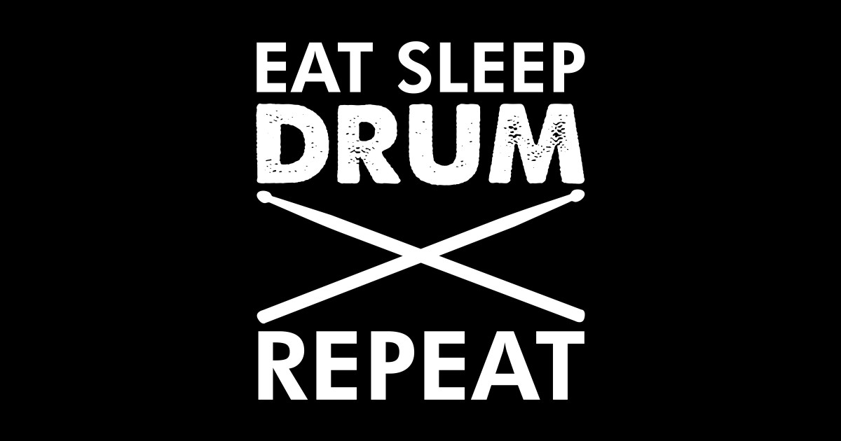 Eat Sleep Drum Repeat Marching Band Drummer Design Drummer Sticker