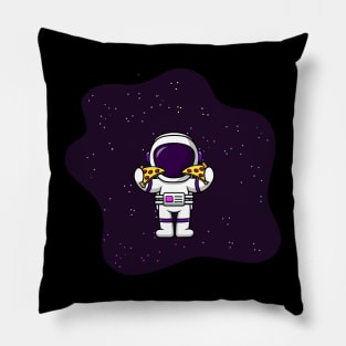 Astronaut Eating Pizza Pillow