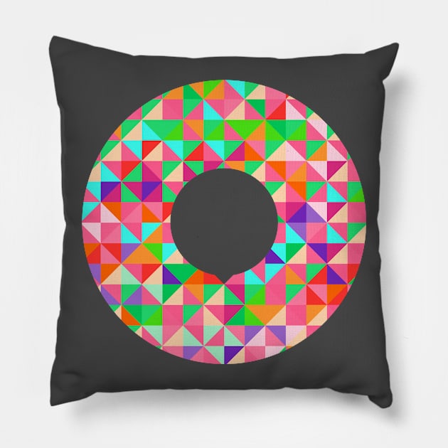 Geometric Circle Pillow by machmigo