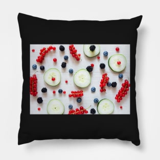 food background with sliced cucumber a Pillow