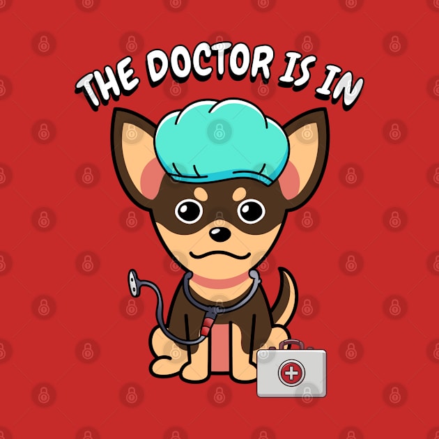 Cute small dog is a doctor by Pet Station