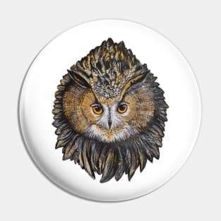 Majestic Night Bird - Eagle Owl Pin