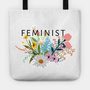 Feminist Floral Art Tote