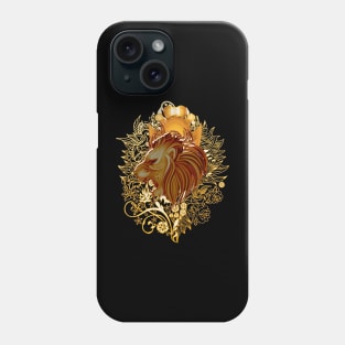 Elegant golden lion Phone Case