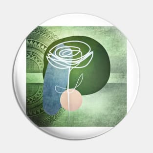 Modern Design Rose Drawing Pin