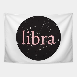 Libra Zodiac Sign Star Circle Tapestry