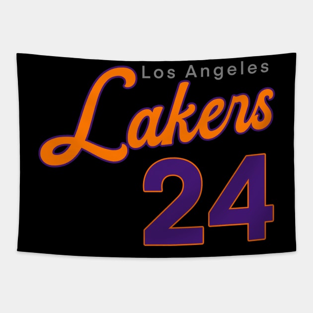 LAKERS 24 Tapestry by Tee Trends