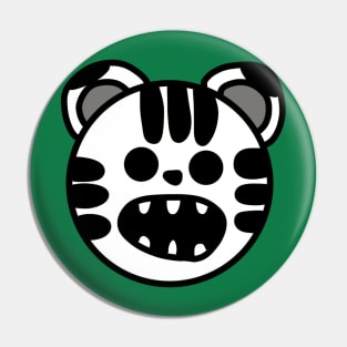 White Tiger (Small Print) Pin