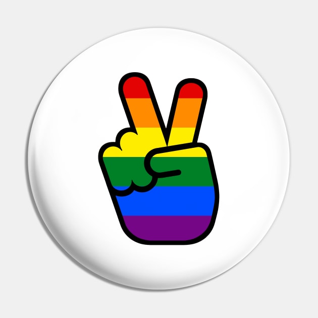 Peace Love Rainbow Pin by AngryMongoAff