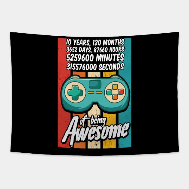 10 Years Of Being Awesome - Amazing 10th Birthday Tapestry by 365inspiracji