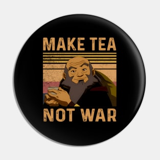 Make Tea Not War Peaceful Samurai Tea Drinker Pin