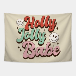 Holly Jolly Babe Tapestry