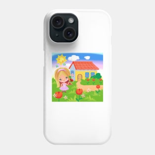 Cartoon girl I’m summer Phone Case