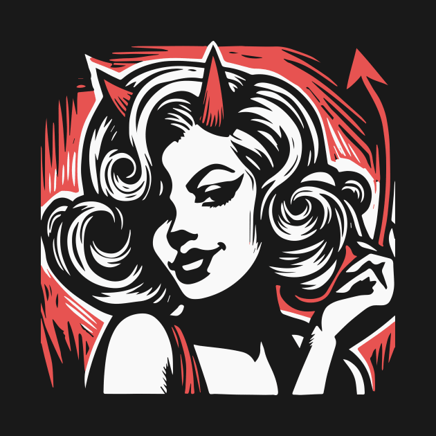 Retro Devil Girl by n23tees