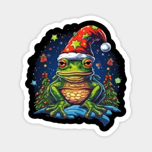 Frog Christmas Magnet