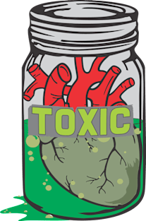 Toxic heart in jar Magnet