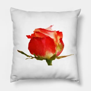 Romantic Love - Red Rose Flower Pillow