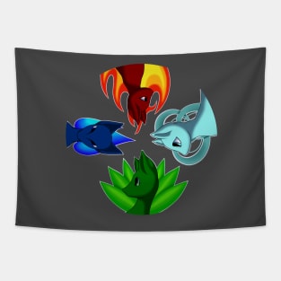 4 Cat Elements Tapestry