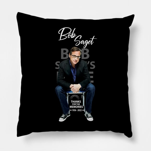 Bob Saget Pillow by CLOSE THE DOOR PODCAST