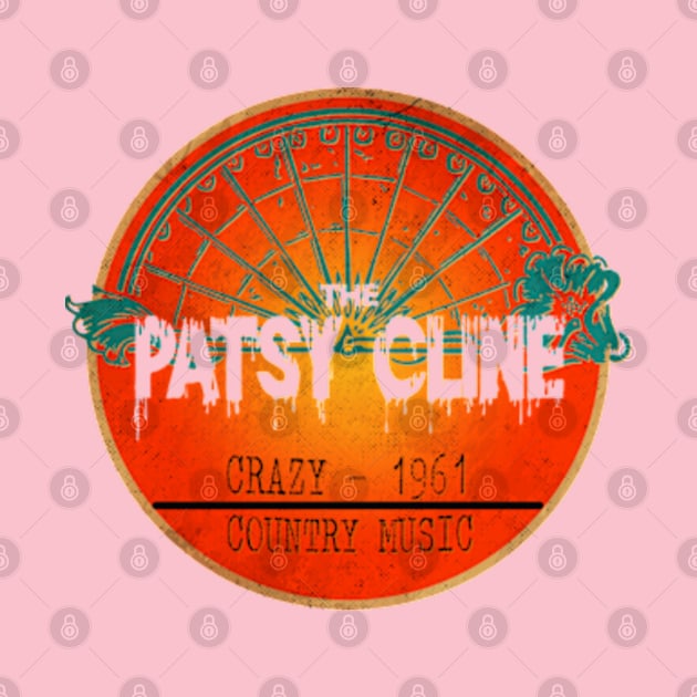 Patsy Cline COUNTRY // Crazy //text design - by Kokogemedia Apparelshop