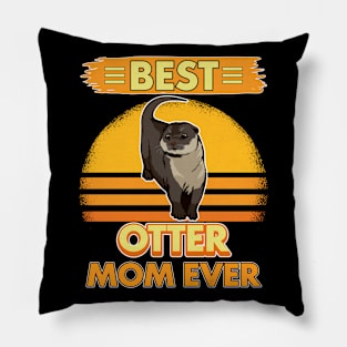 Sea Otter Best Otter Mom Ever Pillow