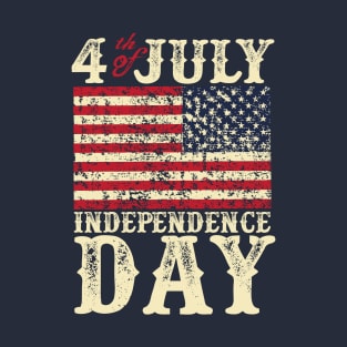 4th of July independence day shirt | American; USA; flag; America; stars and stripes; red white and blue; patriotic; T-Shirt