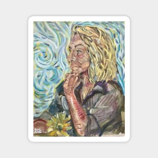 Vincent Van Gogh Inspired Portrait Magnet