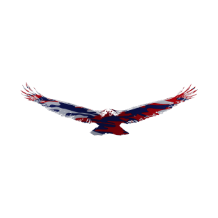 Red White and Blue Bald Eagle T-Shirt