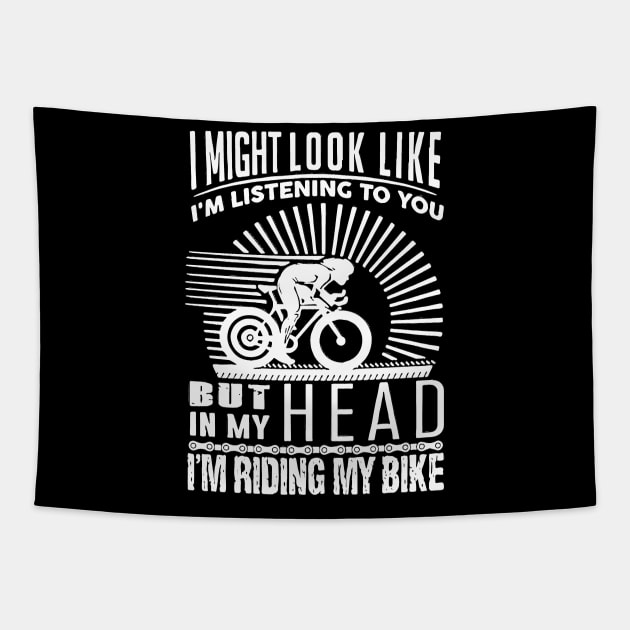 I'm Riding My Bike Tapestry by fabecco