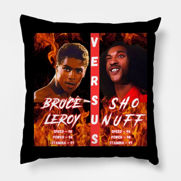 Bruce Leroy Vs Sho Nuff Pillow by M.I.M.P.