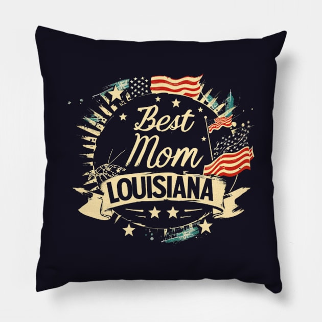 Best Mom in the LOUISIANA, mothers day gift ideas, love my mom Pillow by Pattyld