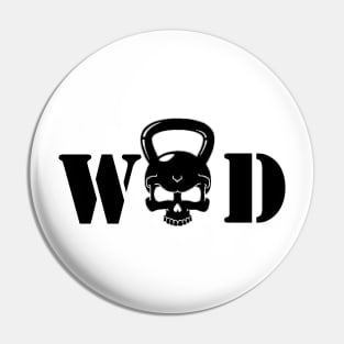 WOD Kettlebell Skull Black Pin