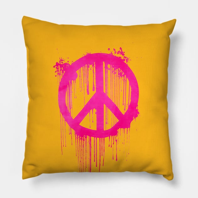 Banksy World Peace Pillow by Closeddoor