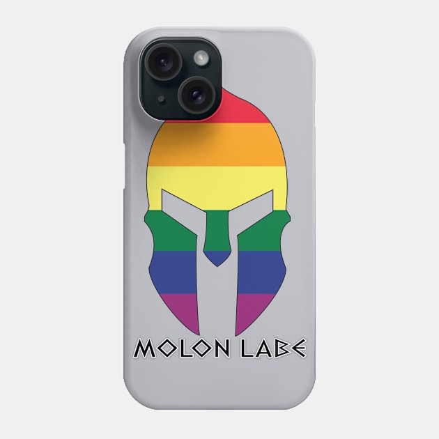 Rainbow Spartan Helmet Phone Case by Operation Blazing Sword