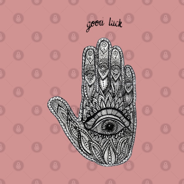 Good Luck - Hamsa by FanitsaArt