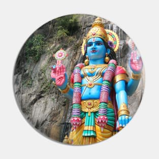 Colorful Hindu statue and carriage Pin