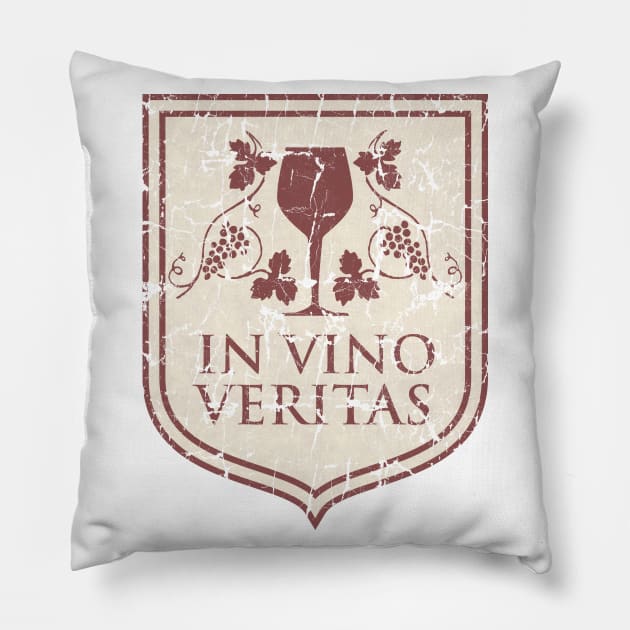 In Vino Veritas Pillow by cartogram