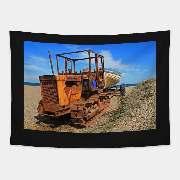 On Weybourne Beach Tapestry by RedHillDigital