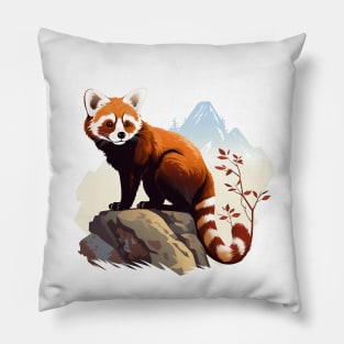 Red Panda In Nature Pillow