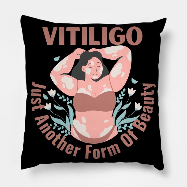 Vitiligo Just Another Form Of Beauty Female Model Pillow by Designs by Mim