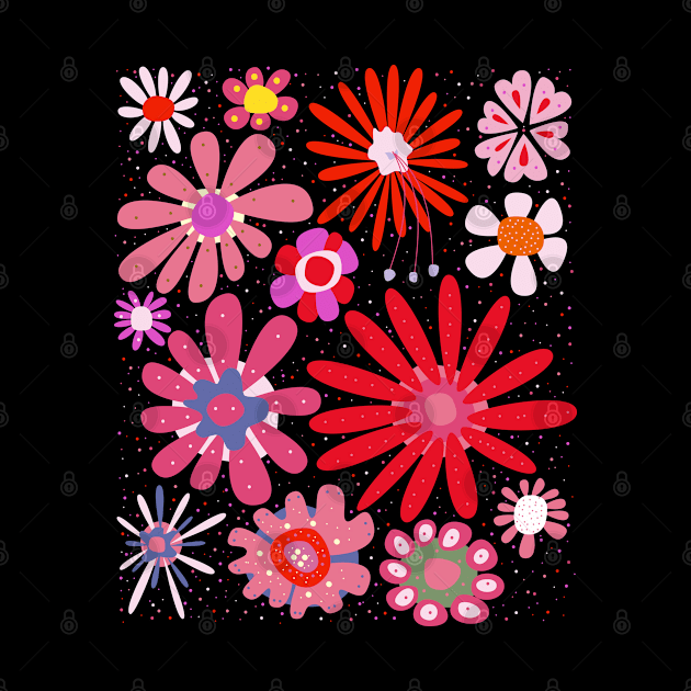 Floral pattern - beautiful floral design - floral illustration by Boogosh