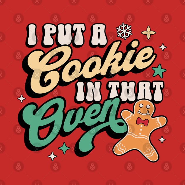 I Put A Cookie In That Oven Christmas Pregnancy Reveal Dad by OrangeMonkeyArt