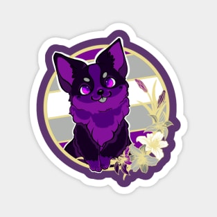 Gray-asexual corgi Magnet