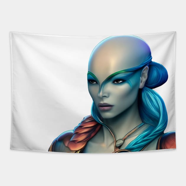 Cyborg Female Tapestry by Feel Imagine Create