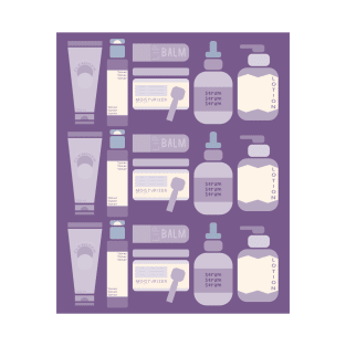 Skincare Essentials Pattern (Purple Version) T-Shirt