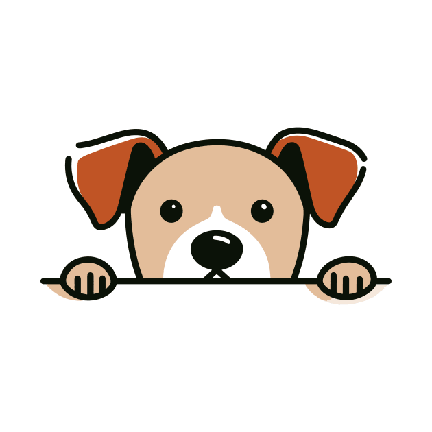 Peeking Dog by Rockave Design